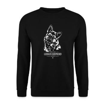 German Shepherd Mom Hunde Hund Wilsigns - Unisex Pullover - Schwarz - Vorne - Alina (178cm) & Michal (187cm)