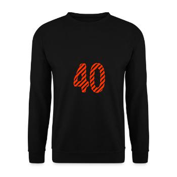 ANNIVERSARY. HAPPY BIRTHDAY. HAPPY BIRTHDAY. - Unisex Sweatshirt - black - Front - Alina (178cm) & Michal (187cm)