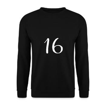 16 - Unisex Sweatshirt - black - Front - Alina (178cm) & Michal (187cm)
