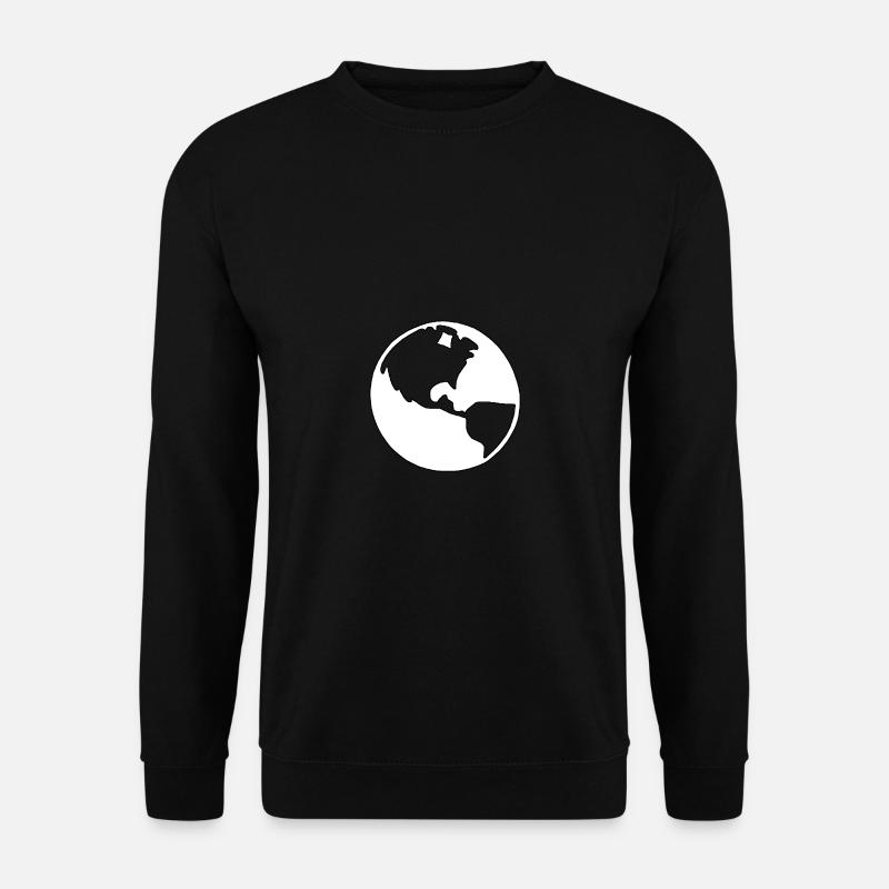 Silhouette du globe terrestre - Sweat-shirt Unisexe - noir