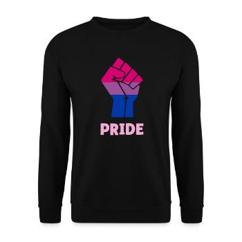 Bisexual Pride Fist Design pour l’égalité - Sweat-shirt Unisexe - noir - Devant - Alina (178cm) & Michal (187cm)