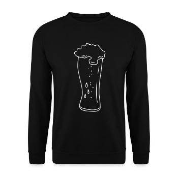 Beer Drawing Party Celebrate White - Unisex Sweatshirt - black - Front - Alina (178cm) & Michal (187cm)