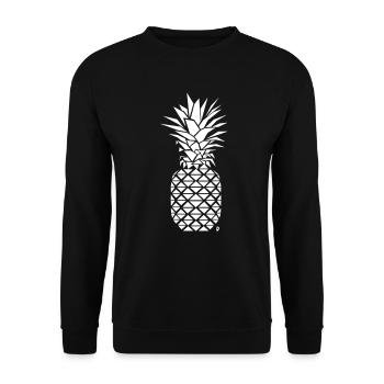 AD Geometric Pineapple - Unisex Pullover - Schwarz - Vorne - Alina (178cm) & Michal (187cm)