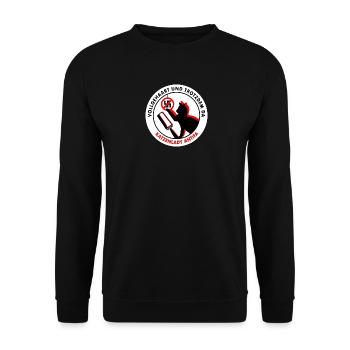 Plein de cheveux et toujours là : CAT LADY ANTIFA - Sweat-shirt Unisexe - noir - Devant - Alina (178cm) & Michal (187cm)