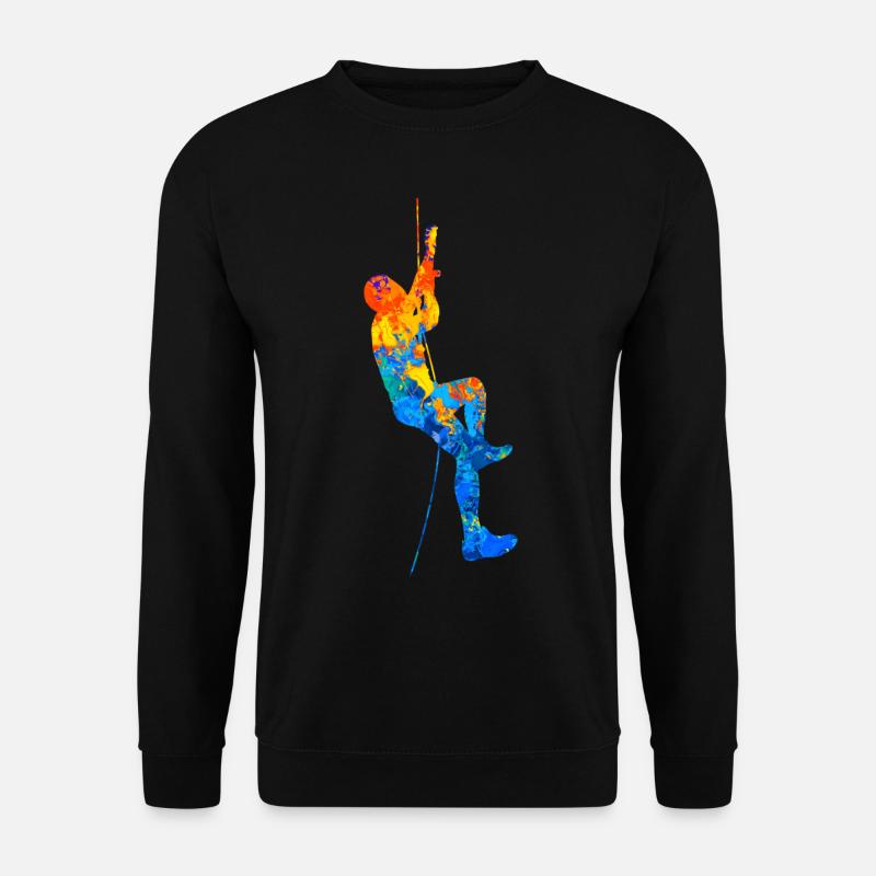 Bouldern Klettern Boulder Boulderer Kletterhalle - Unisex Pullover - Schwarz