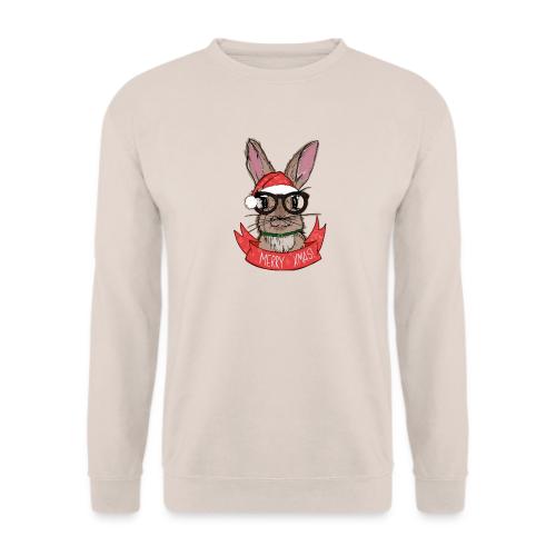 Hase Mit Bunter Schleife Und Schwarze Brille - Unisex Pullover