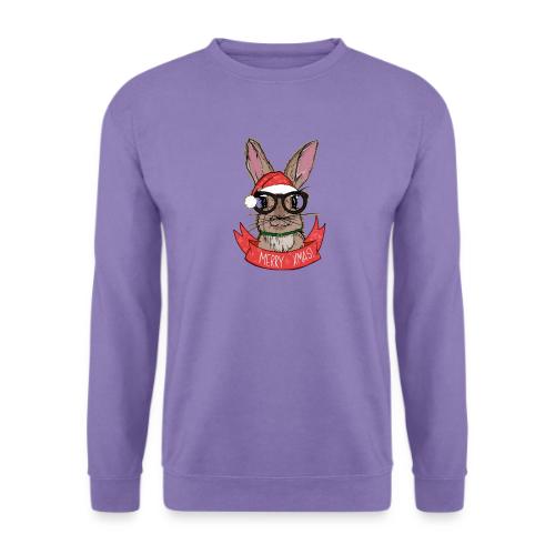 Hase Mit Bunter Schleife Und Schwarze Brille - Unisex Pullover