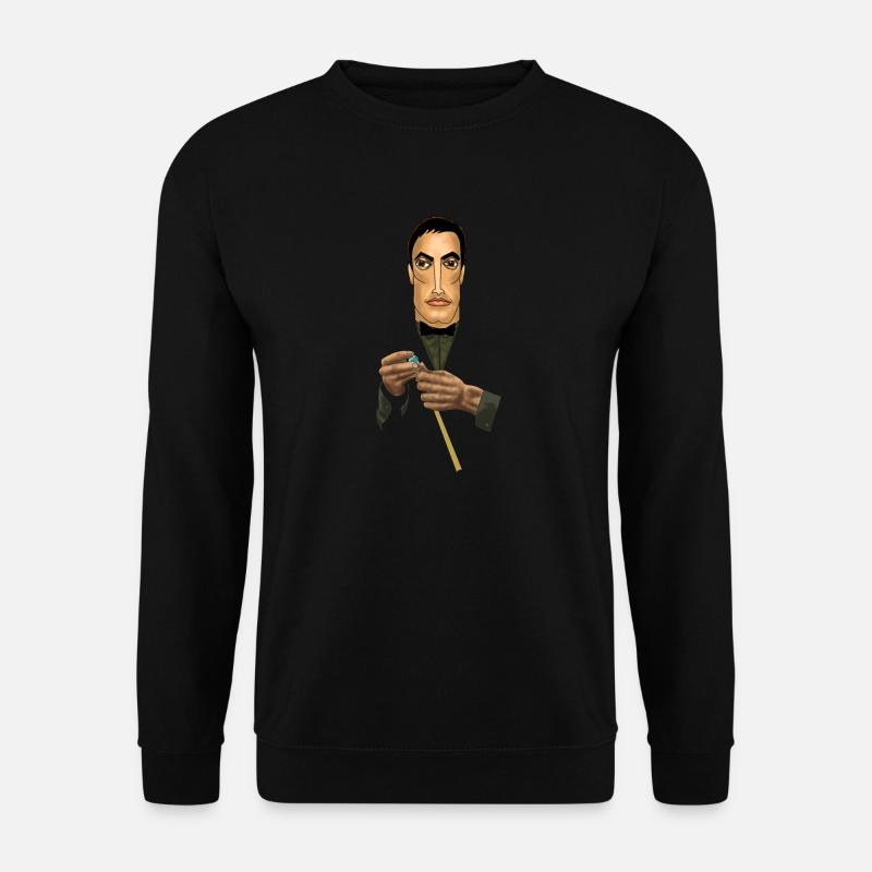 CAMICIA DA BILIARDO, GIOCATORE PROFESSIONISTA DI BILIARDO - Felpa unisex - nero