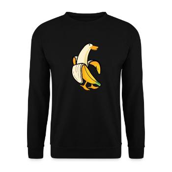 Duck Banana Funny - Unisex Sweatshirt - black - Front - Alina (178cm) & Michal (187cm)