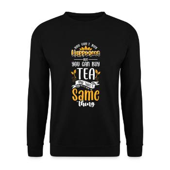 Buveur de thé Grand-mère Winter - Sweat-shirt Unisexe - noir - Devant - Alina (178cm) & Michal (187cm)