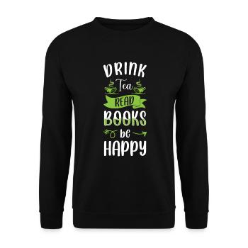 Teacup Cup Thé aux fruits théière - Sweat-shirt Unisexe - noir - Devant - Alina (178cm) & Michal (187cm)