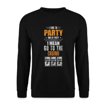Kasino Slot Zocken Geldspielgerät - Unisex Pullover - Schwarz - Vorne - Alina (178cm) & Michal (187cm)