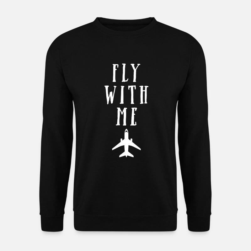 Fly with me - Unisex Sweatshirt - black