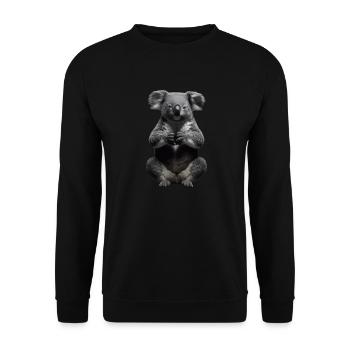 Koala en prière - Sweat-shirt Unisexe - noir - Devant - Alina (178cm) & Michal (187cm)