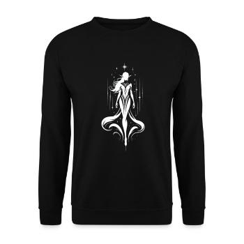 Elfe Starlit Elegance - Unisex Sweatshirt - black - Front - Alina (178cm) & Michal (187cm)