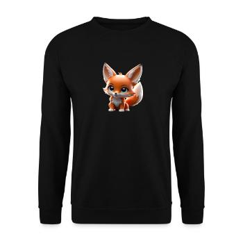 Baby Fox/ Baby Fuchs - Unisex Pullover - Schwarz - Vorne - Alina (178cm) & Michal (187cm)