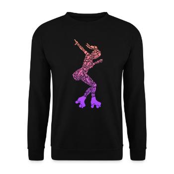 Roller Skates Kids Roller Skates Roller Skating Girls - Unisex Sweatshirt - black - Front - Alina (178cm) & Michal (187cm)