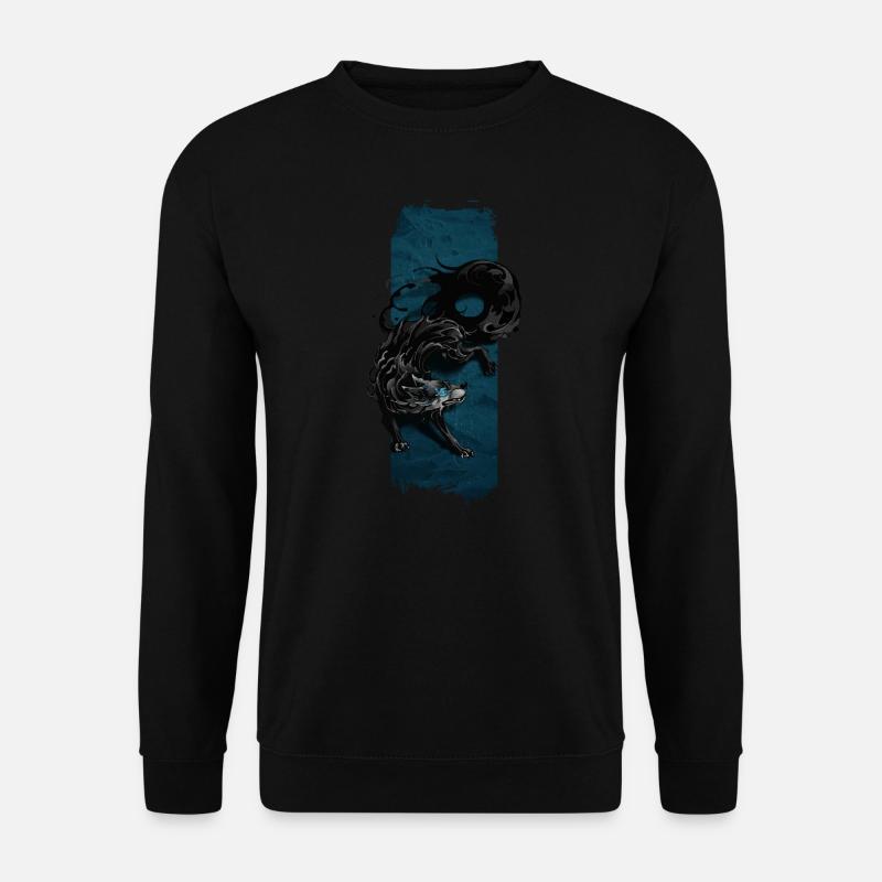 Shadow Sentinel: Mythical Shadow Wolf - Unisex Sweatshirt - black