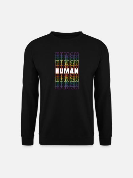 HUMAN LGBTQ+ - Unisex Pullover - Schwarz