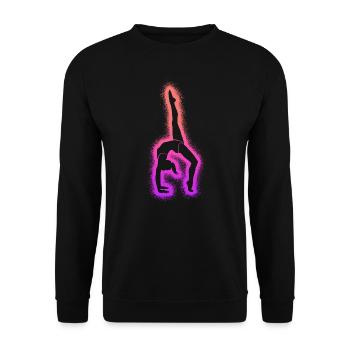 Gymnast Gymnastics Handstand Kids Gymnastics Girls - Unisex Sweatshirt - black - Front - Alina (178cm) & Michal (187cm)