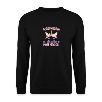 Accounticorn comme un comptable normal Cadeaux - Sweat-shirt Unisexe - noir - Devant - Alina (178cm) & Michal (187cm)