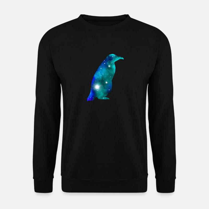 Galaxy Penguin - Unisex Pullover - Schwarz