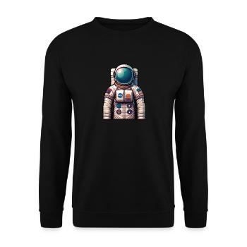 Astronaut - Unisex Pullover - Schwarz - Vorne - Alina (178cm) & Michal (187cm)
