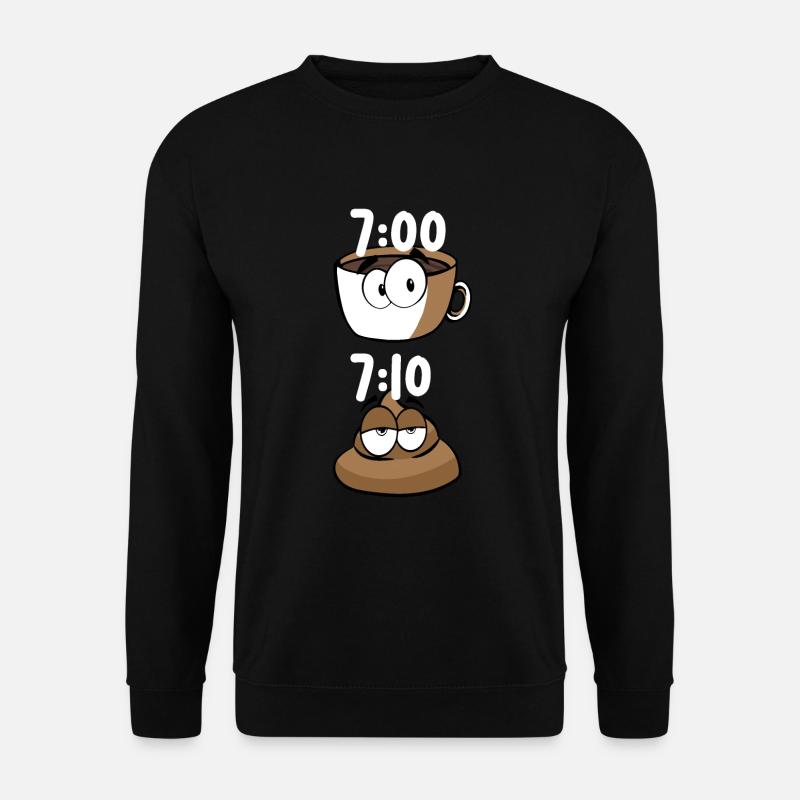CAFÉ CACA PETIT DÉJEUNER - Sweat-shirt Unisexe - noir
