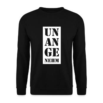 UNANGENEHM FREMDSCHÄMEN FREMDSCHAM - Unisex Pullover - Schwarz - Vorne - Alina (178cm) & Michal (187cm)