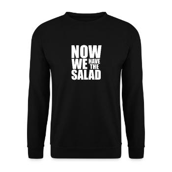 NOW WE HAVE THE SALAD WS - Unisex Pullover - Schwarz - Vorne - Alina (178cm) & Michal (187cm)