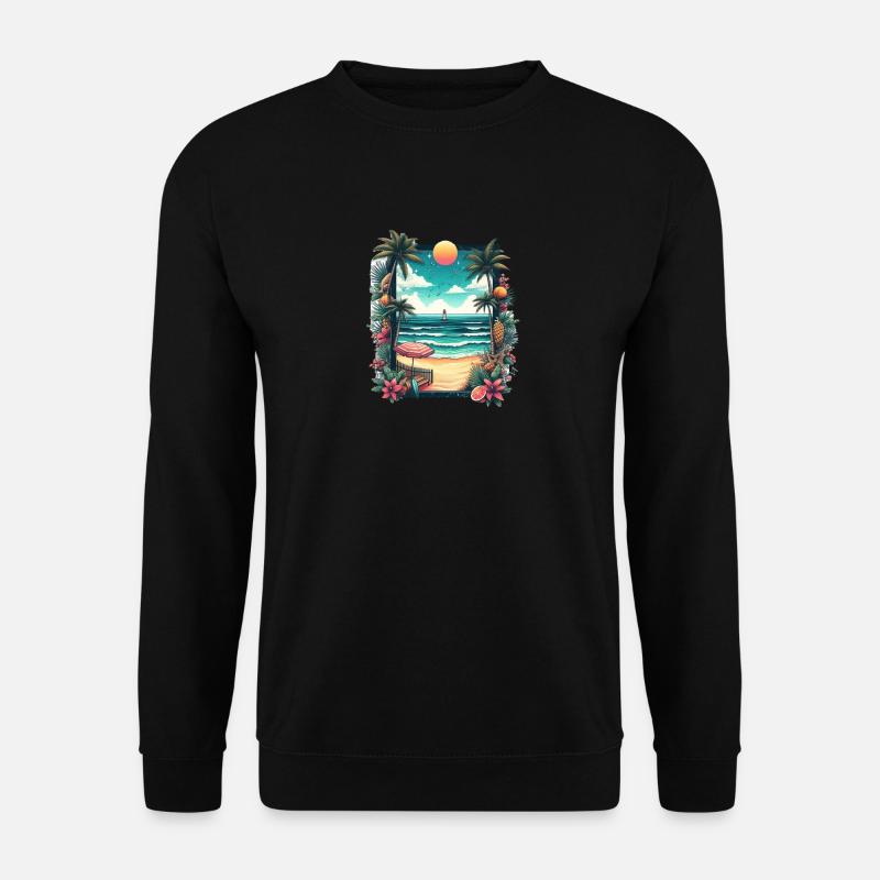 Summer Beach - Unisex Pullover - Schwarz