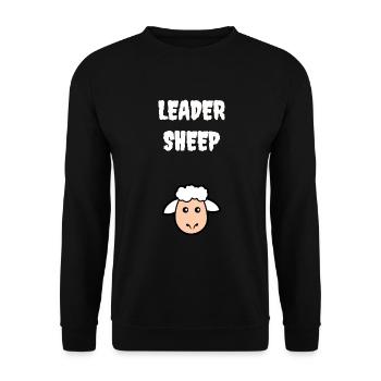 Leader sheep - Sweat-shirt Unisexe - noir - Devant - Alina (178cm) & Michal (187cm)