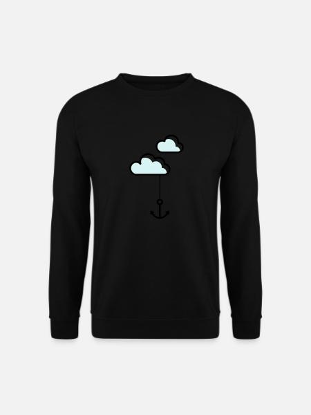 Anker Shirt, Anchor in the cloud - Unisex Sweatshirt - black