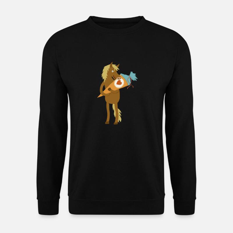Pferd Schultüte - Unisex Pullover - Schwarz