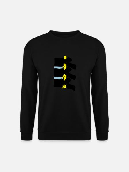 Wirbel Wirbelsäule Bandscheibe Zwischenwirbel - Unisex Pullover - Schwarz