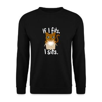 If I fits, I sits - Unisex Pullover - Schwarz - Vorne - Alina (178cm) & Michal (187cm)