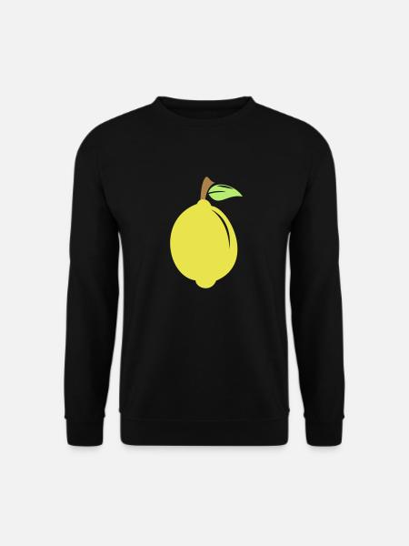 Zitrone - Unisex Pullover - Schwarz