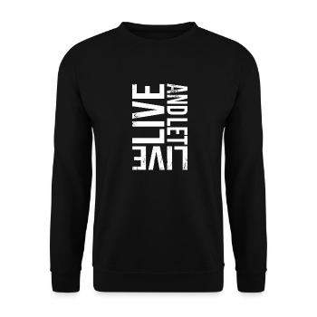 life and let live - Unisex Pullover - Schwarz - Vorne - Alina (178cm) & Michal (187cm)