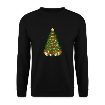 Christmas tree - Unisex Sweatshirt - black - Front - Alina (178cm) & Michal (187cm)