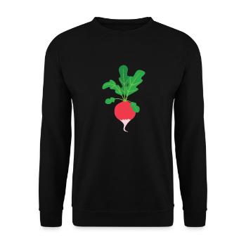 Radieschen - Unisex Pullover - Schwarz - Vorne - Alina (178cm) & Michal (187cm)