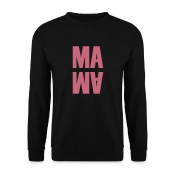 Mama | Mutter | Muttertag - Unisex Pullover - Schwarz - Vorne - Alina (178cm) & Michal (187cm)