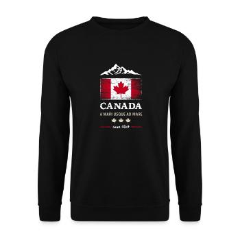 Canada Flag Canada North America Maple Leaf Flag - Unisex Sweatshirt - black - Front - Alina (178cm) & Michal (187cm)