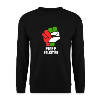 Free palestine - Unisex Sweatshirt - black - Front - Alina (178cm) & Michal (187cm)