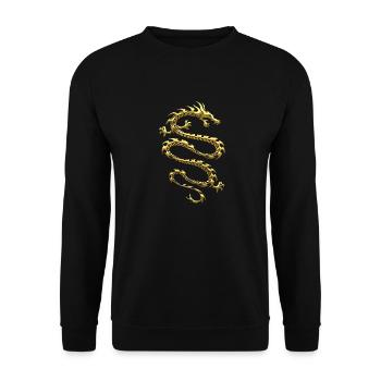 Dragons fantasy dragons spirit reptiles beasts - Unisex Sweatshirt - black - Front - Alina (178cm) & Michal (187cm)