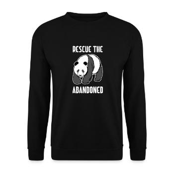 Rette den Panda Bear Tierheim Rette Tiere - Unisex Pullover - Schwarz - Vorne - Alina (178cm) & Michal (187cm)