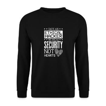 Expert professionnel de la cybersécurité Date An - Sweat-shirt Unisexe - noir - Devant - Alina (178cm) & Michal (187cm)