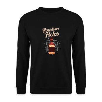 Bourbon aide - Sweat-shirt Unisexe - noir - Devant - Alina (178cm) & Michal (187cm)