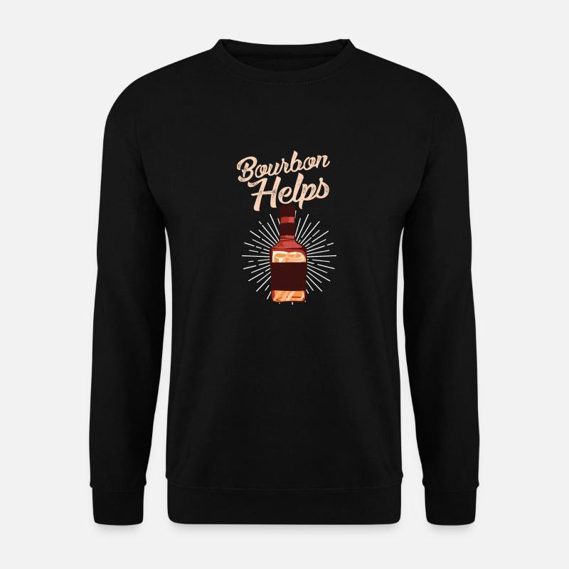 Bourbon hilft - Unisex Pullover - Schwarz