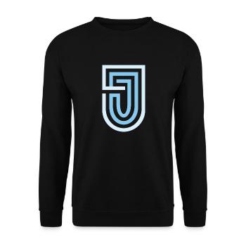 J Marque de vêtements - Sweat-shirt Unisexe - noir - Devant - Alina (178cm) & Michal (187cm)