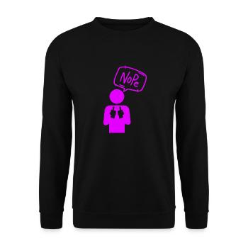 Nope - Unisex Pullover - Schwarz - Vorne - Alina (178cm) & Michal (187cm)